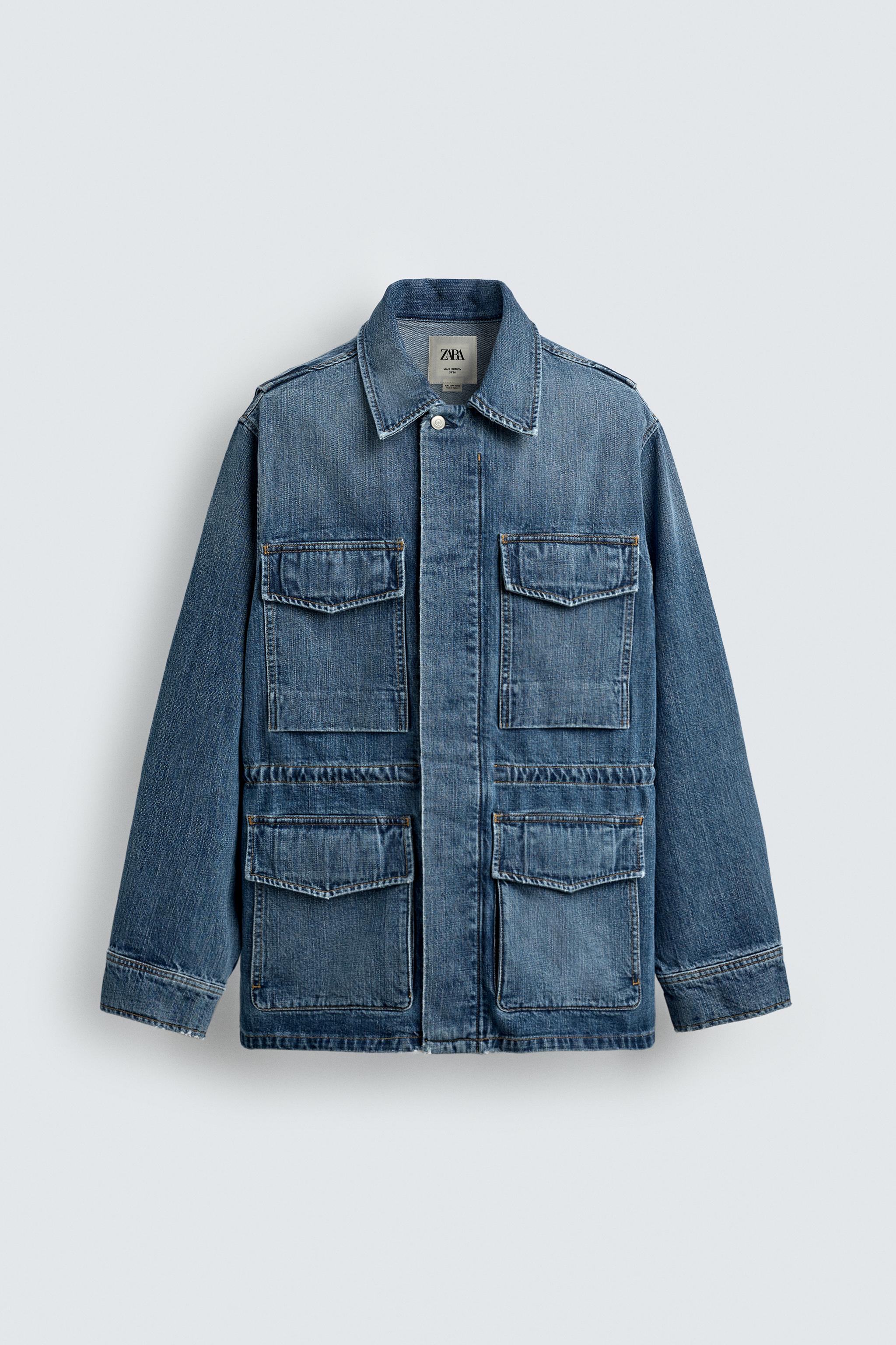 PARKA EN DENIM À POCHES UTILITY